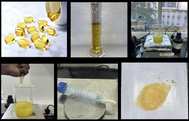 Preparation of omega 3 fatty acid microspheres.