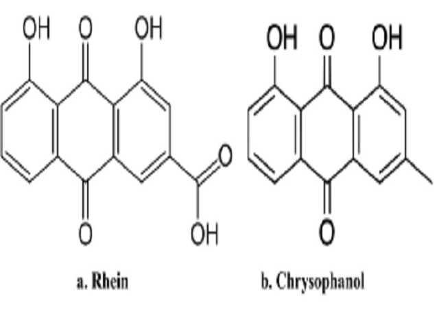 a. Rhein b. Chrysophanol