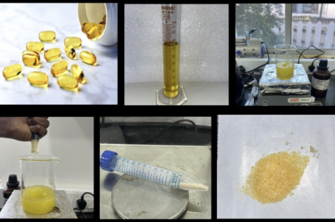 Preparation of omega 3 fatty acid microspheres.